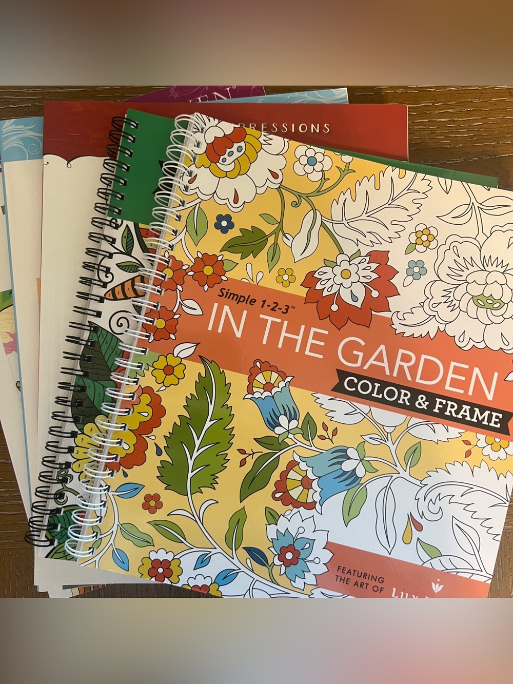 Adult Coloring Books Flowers Butterflies Birds Garden